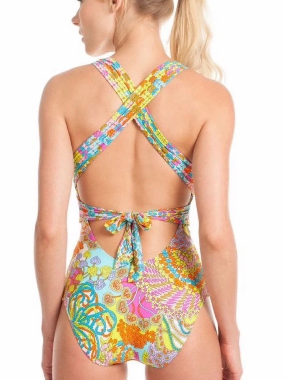 Trina Turk Coral Reef Paisley One-Piece Swimsuit - Picture 2 of 6